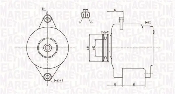 Generator 12 V MAGNETI MARELLI 063731615010