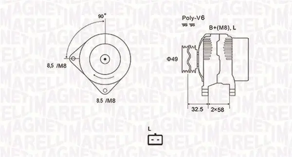 Generator 12 V MAGNETI MARELLI 063731627010