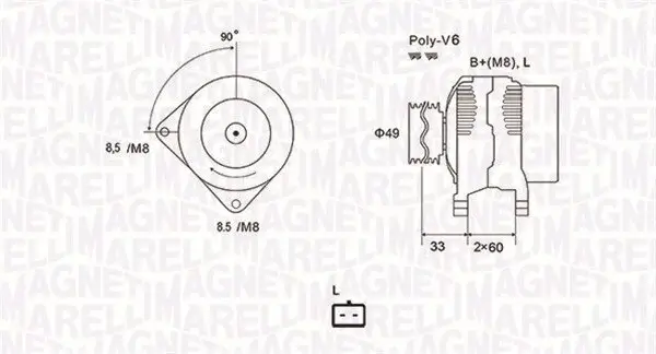 Generator 12 V MAGNETI MARELLI 063731661010