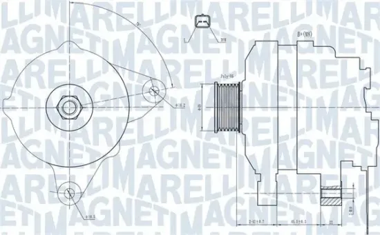 Generator 14 V MAGNETI MARELLI 063731665010 Bild Generator 14 V MAGNETI MARELLI 063731665010