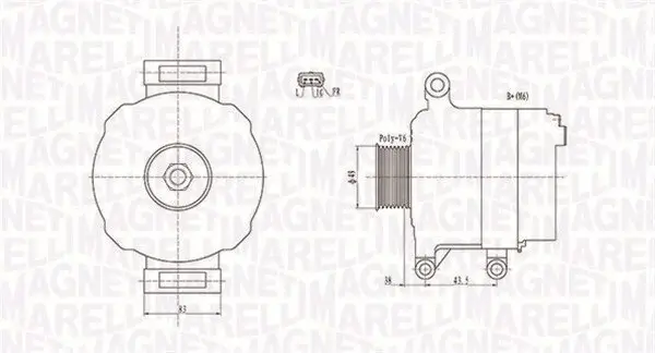 Generator 12 V MAGNETI MARELLI 063731676010