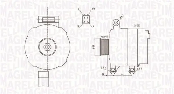 Generator 12 V MAGNETI MARELLI 063731728010