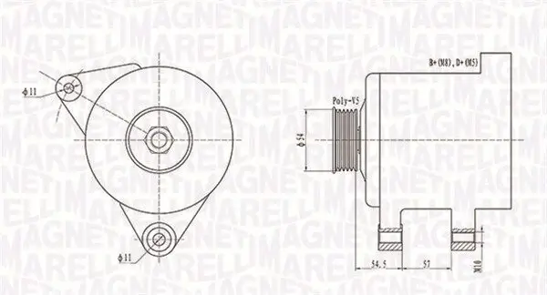 Generator 12 V MAGNETI MARELLI 063731747010