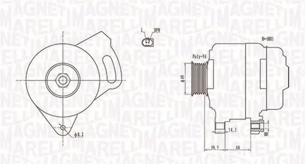 Generator 12 V MAGNETI MARELLI 063731750010