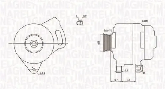 Generator 12 V MAGNETI MARELLI 063731750010 Bild Generator 12 V MAGNETI MARELLI 063731750010