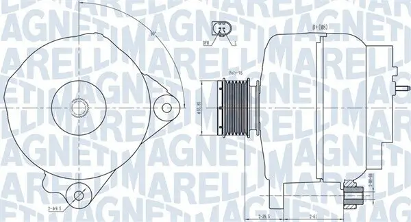 Generator 14 V MAGNETI MARELLI 063731763010