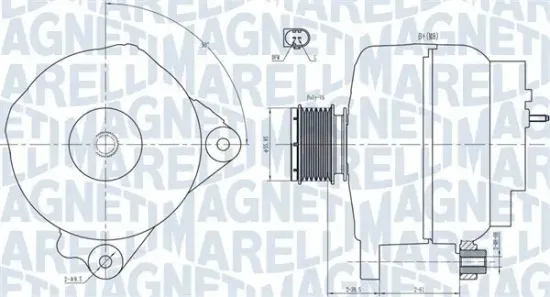 Generator 14 V MAGNETI MARELLI 063731763010 Bild Generator 14 V MAGNETI MARELLI 063731763010