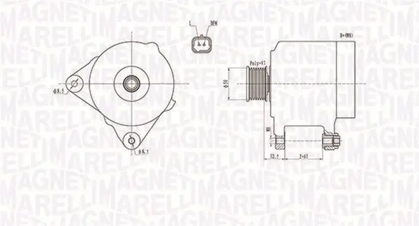 Generator 12 V MAGNETI MARELLI 063731768010