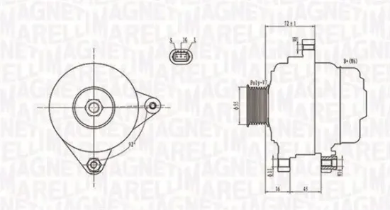 Generator 12 V MAGNETI MARELLI 063731792010 Bild Generator 12 V MAGNETI MARELLI 063731792010