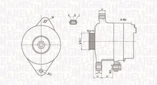 Generator 12 V MAGNETI MARELLI 063731793010 Bild Generator 12 V MAGNETI MARELLI 063731793010