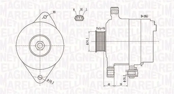 Generator 12 V MAGNETI MARELLI 063731800010