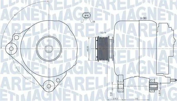 Generator 14 V MAGNETI MARELLI 063731810010