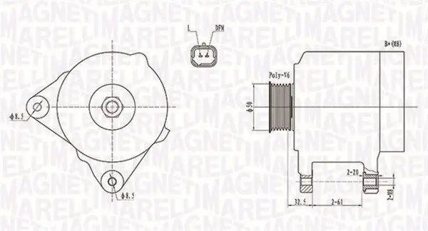 Generator 12 V MAGNETI MARELLI 063731824010