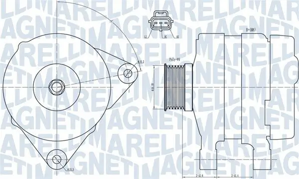 Generator 14 V MAGNETI MARELLI 063731834010