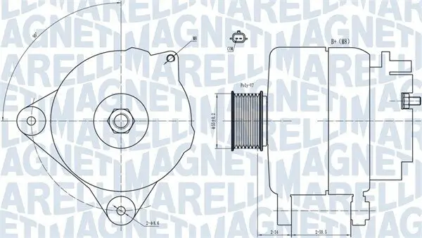 Generator 14 V MAGNETI MARELLI 063731866010