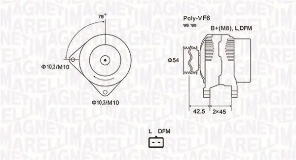 Generator 12 V MAGNETI MARELLI 063731879010