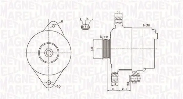 Generator 12 V MAGNETI MARELLI 063731892010