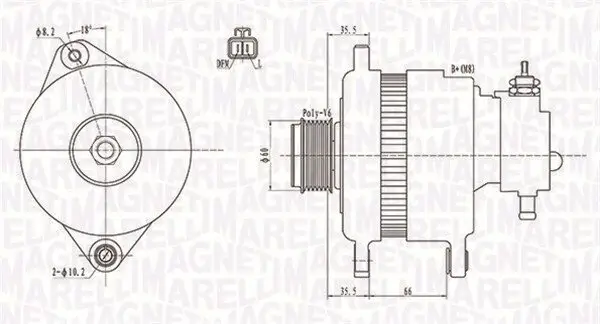 Generator 12 V MAGNETI MARELLI 063731899010