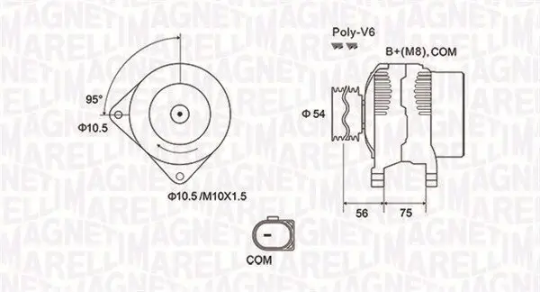 Generator 12 V MAGNETI MARELLI 063731904010