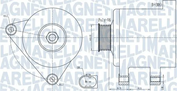 Generator 14 V MAGNETI MARELLI 063731910010