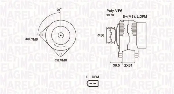 Generator 12 V MAGNETI MARELLI 063731912010