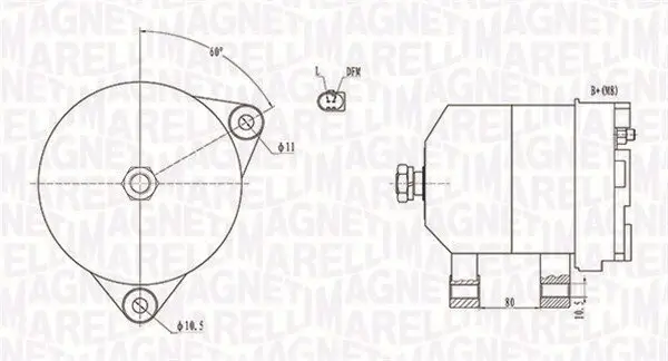 Generator 12 V MAGNETI MARELLI 063731913010