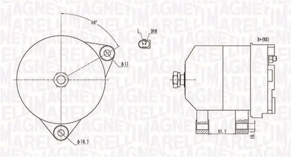 Generator 12 V MAGNETI MARELLI 063731915010