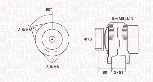 Generator 12 V MAGNETI MARELLI 063731919010