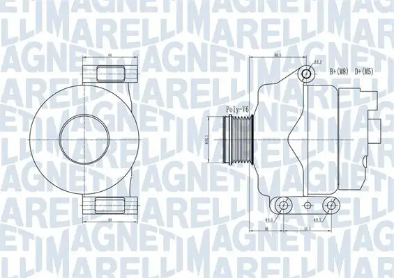 Generator 14 V MAGNETI MARELLI 063731934010