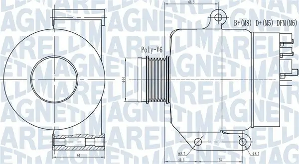 Generator 14 V MAGNETI MARELLI 063731935010