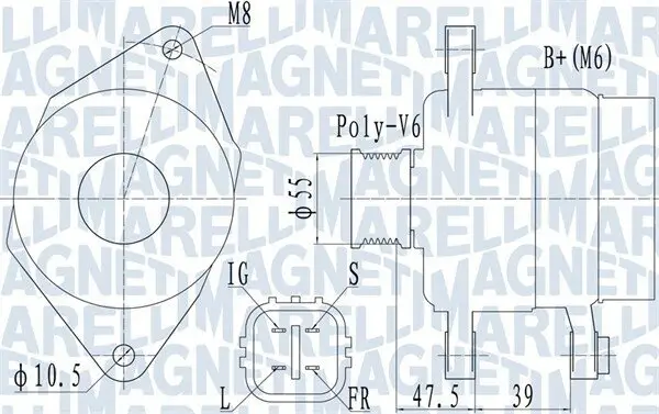 Generator 14 V MAGNETI MARELLI 063731942010