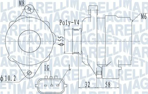 Generator 14 V MAGNETI MARELLI 063731943010