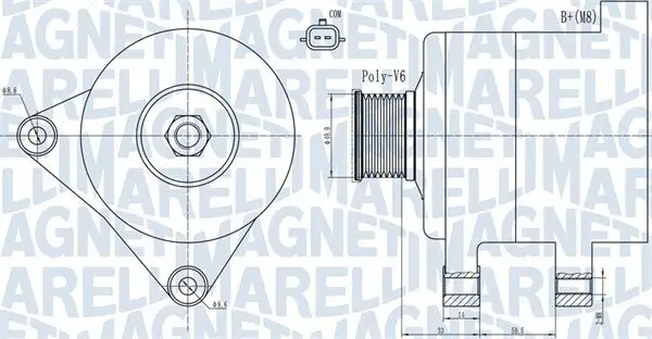 Generator 14 V MAGNETI MARELLI 063731945010