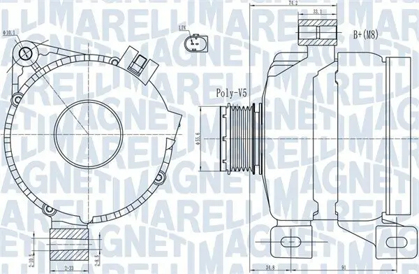Generator 14 V MAGNETI MARELLI 063731967010