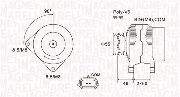 Generator 14 V MAGNETI MARELLI 063731974010