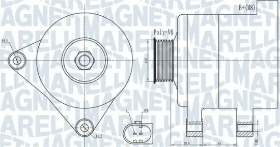 Generator 14 V MAGNETI MARELLI 063731985010 Bild Generator 14 V MAGNETI MARELLI 063731985010