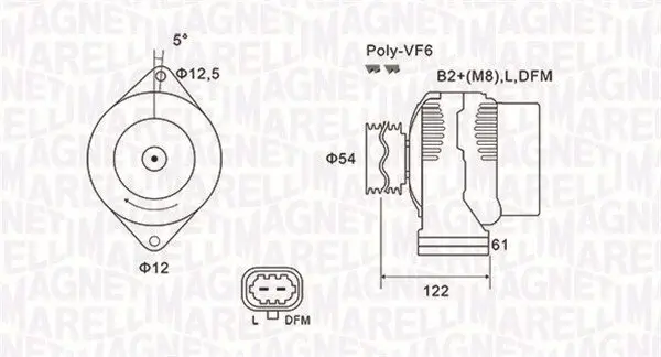 Generator 14 V MAGNETI MARELLI 063731994010