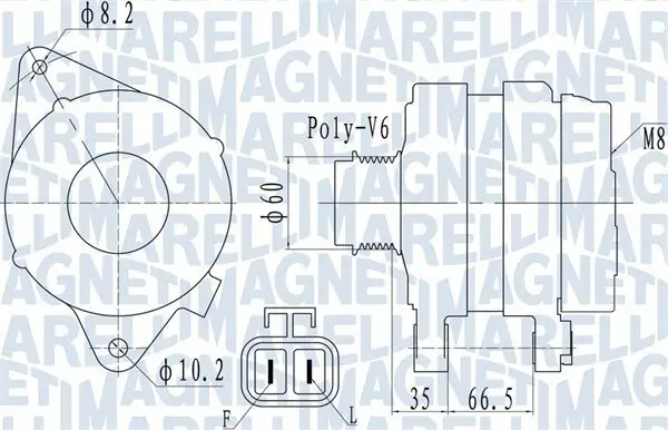 Generator 14 V MAGNETI MARELLI 063732010010