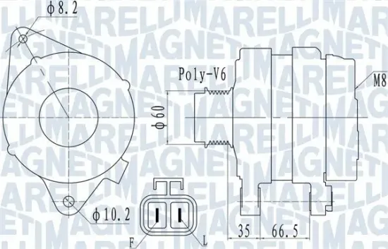 Generator 14 V MAGNETI MARELLI 063732010010 Bild Generator 14 V MAGNETI MARELLI 063732010010