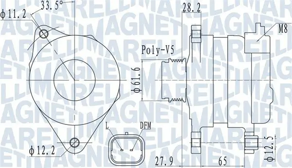 Generator 14 V MAGNETI MARELLI 063732016010 Bild Generator 14 V MAGNETI MARELLI 063732016010