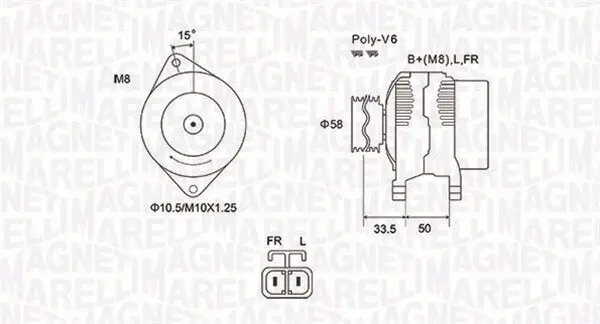 Generator 12 V MAGNETI MARELLI 063732020010