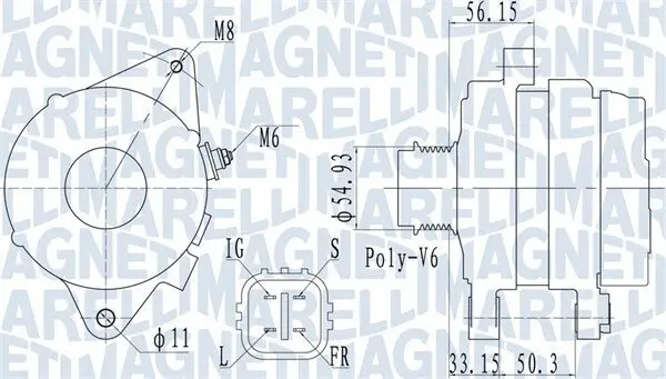 Generator 14 V MAGNETI MARELLI 063732027010