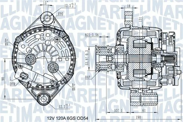 Generator 12 V MAGNETI MARELLI 063732045010