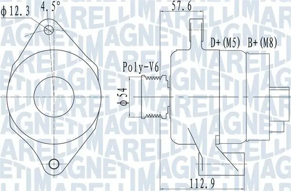 Generator 14 V MAGNETI MARELLI 063732050010