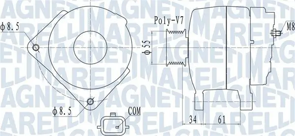 Generator 14 V MAGNETI MARELLI 063732054010