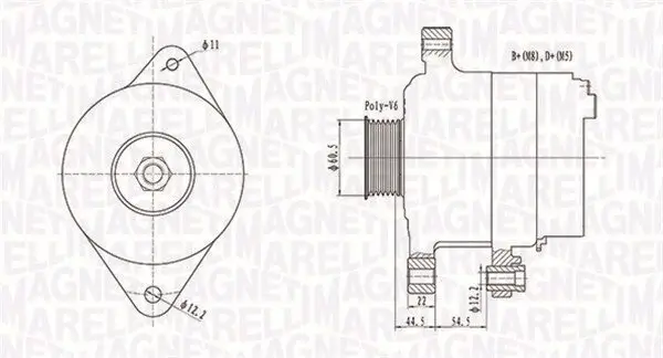 Generator 12 V MAGNETI MARELLI 063732062010