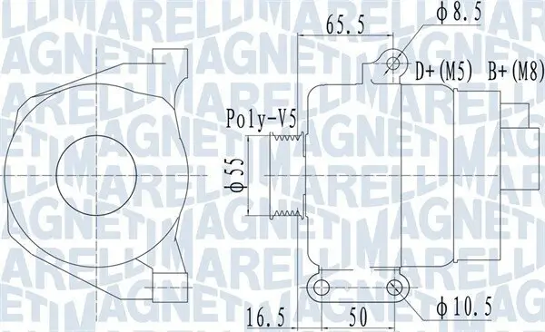 Generator 14 V MAGNETI MARELLI 063732070010