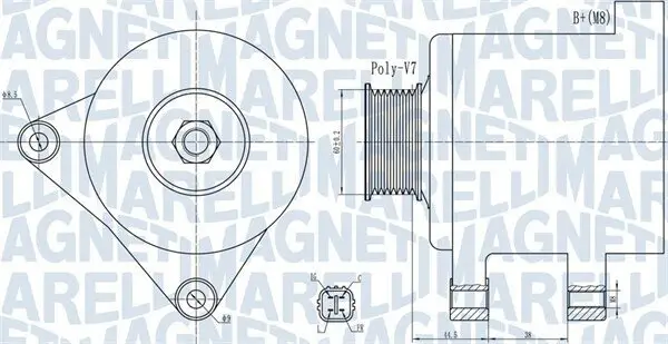Generator 14 V MAGNETI MARELLI 063732078010
