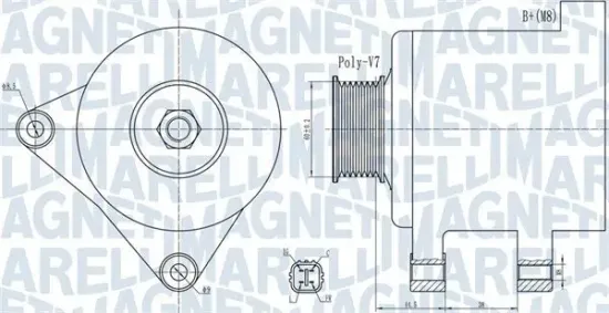 Generator 14 V MAGNETI MARELLI 063732078010 Bild Generator 14 V MAGNETI MARELLI 063732078010