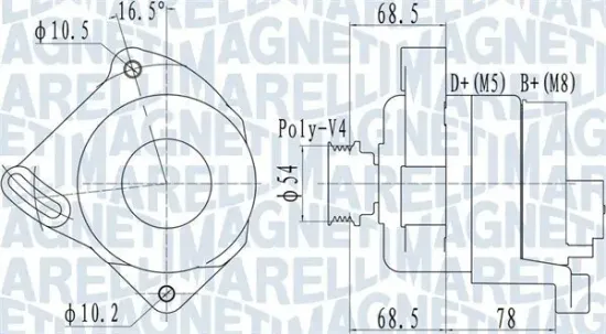 Generator 14 V MAGNETI MARELLI 063732096010 Bild Generator 14 V MAGNETI MARELLI 063732096010